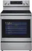 Front. LG - 6.3 Cu. Ft. Smart Freestanding Electric Convection Range with EasyClean and InstaView - PrintProof Stainless Steel.