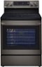 LG - 6.3 Cu. Ft. Smart Freestanding Electric Convection Range with EasyClean and InstaView - Black Stainless Steel-Front_Standard