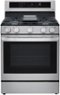 LG - 5.8 Cu. Ft. Smart Freestanding Gas True Convection Range with EasyClean and InstaView - Stainless Steel-Front_Standard 