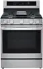 Front. LG - 5.8 Cu. Ft. Smart Freestanding Gas True Convection Range with EasyClean and InstaView - PrintProof Stainless Steel.