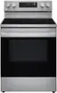 Front. LG - 6.3 Cu. Ft. Smart Freestanding Electric Convection Range with Easy Clean, Air Fry and WideView Window - Stainless Steel.
