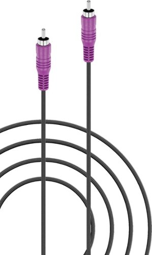 Insignia™ - 15' Subwoofer Cable - Black/Purple