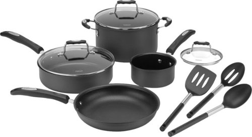 Image of Cuisinart - 10-Piece Cookware Set - Black