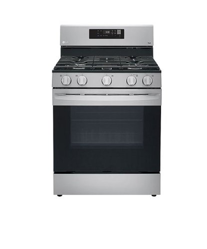 LG - 5.8 Cu. Ft. Freestanding Single Gas Range with EasyClean and WideView Window - Stainless steel