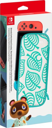 Animal Crossing: New Horizons Aloha Edition Carrying Case and Screen Protector for Nintendo Switch - White