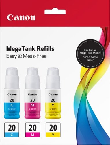 Canon - GI-20 3-Pack Ink Bottles - Cyan/Magenta/Yellow