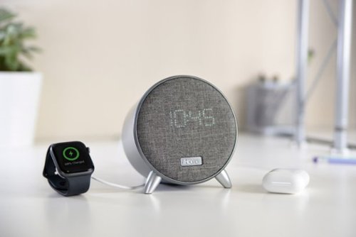 iHome PowerClock - Bluetooth Alarm Clock with Dual USB Charging and Ambient Light - Gray BUY IN MIDDLE EAST