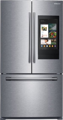 Samsung - 25.1 Cu. Ft. French Door Refrigerator with Family Hub - Stainless steel