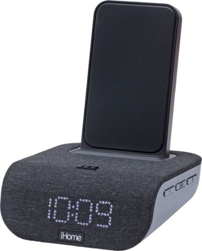 iHome - TimeBase - Dual Charging Bluetooth Alarm Clock with Wireless and USB Charging