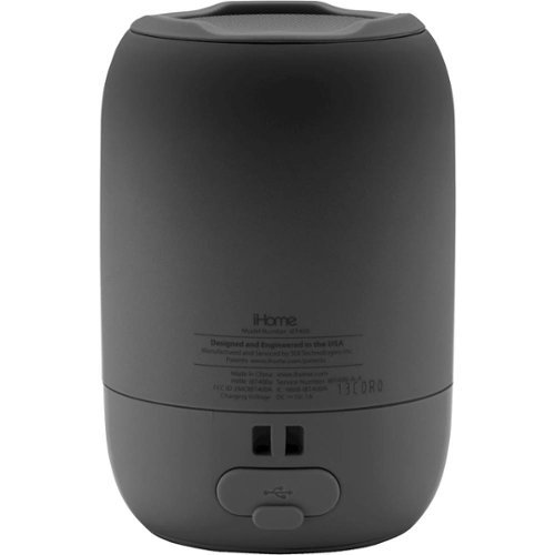 iHome PlayFade - Rechargeable Water Resistant Portable Bluetooth Speaker - Black WORLDWIDE DELIVERY