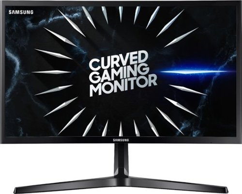 Samsung - Geek Squad Certified Refurbished 24" LED Curved FHD FreeSync Monitor - Black