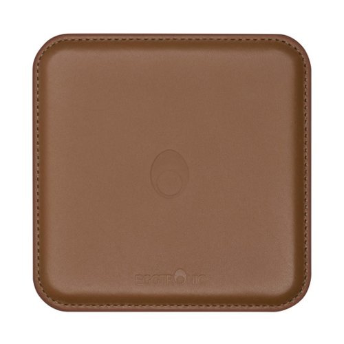 Eggtronic - 15W Qi Certified Fast Charge Wireless Charging Pad for iPhone/Android - Saddle Brown-Front_Standard 