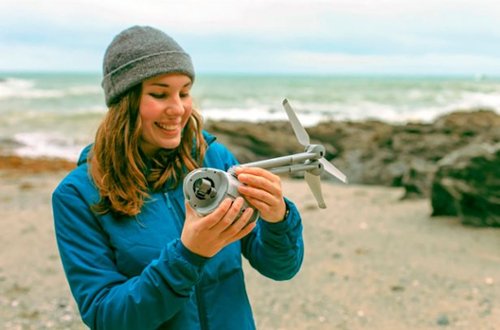 PowerVision - Cámara con IA PowerEgg X Explorer y dron 4K - Blanco / Gris