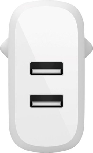 Belkin 24W Dual Port USB Wall Charger with USB-C Cable - Fast Charging for iPhone, Galaxy , Pixel & More - White GLOBAL SHIPPING