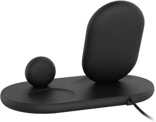Belkin 3-in-1 Wireless Charger - Fast Charging Stand for iPhone, Watch & AirPods - Qi-Certified Charger - Case Compatible - Black BUY IN SINGAPORE