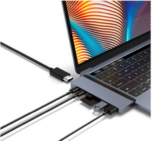 Hyper DUO 7-Port USB-C Hub - USB-C Docking Station for Apple MacBook Pro and Air - Gray BUY ONLINE
