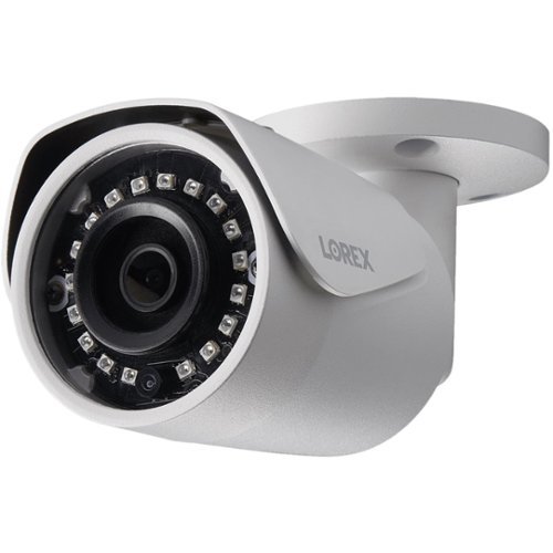 Lorex - E581CB Series Indoor/Outdoor 5MP Wired Network Surveillance Camera - White-Front_Standard 