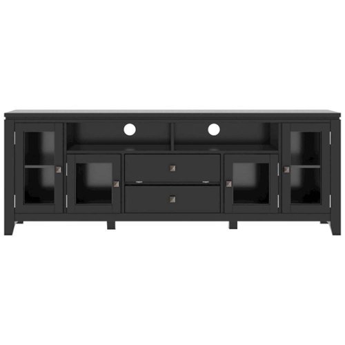 Simpli Home - Cosmopolitan Contemporary TV Media Stand for Most TVs Up to 80" - Black