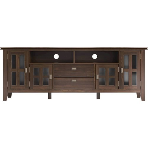

Simpli Home - Artisan Solid Wood 72 inch Wide Transitional TV Media Stand For TVs up to 80 inches - Tobacco Brown
