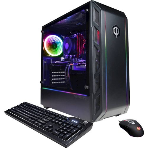 CyberPowerPC - Gamer Master Gaming Desktop - AMD Ryzen 7 2700X - 16GB Memory - AMD Radeon RX 580 4GB - 500GB SSD - Black-Angle_Standard 