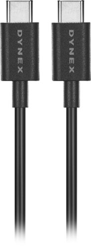 Dynex™ - 3' USB Type C-to-USB Type C Charge-and-Sync Cable - Black