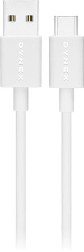Dynex™ - 3' USB Type C-to-USB Type A Charge-and-Sync Cable - White