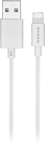 Dynex™ - 3' USB Type A-to-Lightning Charge-and-Sync Cable - White