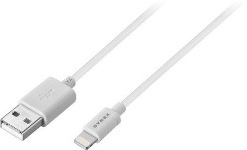 Dynex™ - 3' USB Type A-to-Lightning Charge-and-Sync Cable (2-Pack) - White