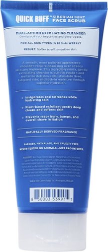 Duke Cannon Quick Buff Siberian Mint Face Scrub - Blue WORLDWIDE DELIVERY