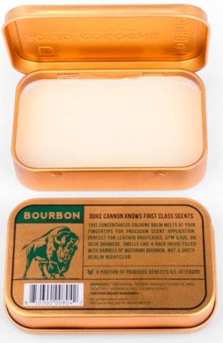 Duke Cannon Bourbon Solid Cologne Balm - Cream WORLDWIDE DELIVERY