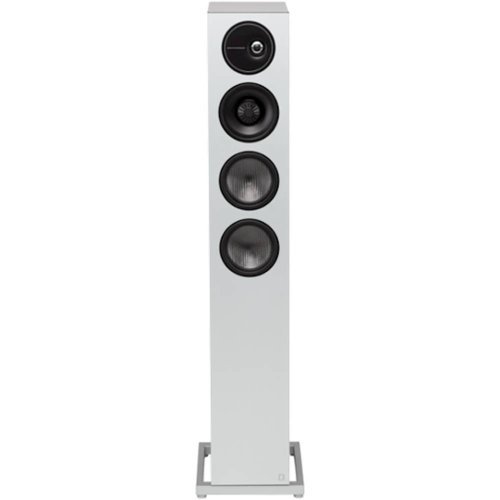 Definitive Technology - Demand D15 3-Way Tower Speaker (Right-Channel) - Single, White, Dual 8” Passive Bass Radiators - Gloss White