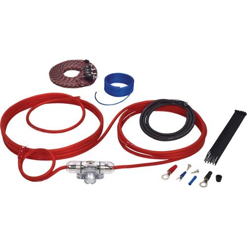 Stinger - 4000 Series 18’ 8GA Complete Amplifier Wiring Kit for Car Audio Systems up to 600W/60A - Red