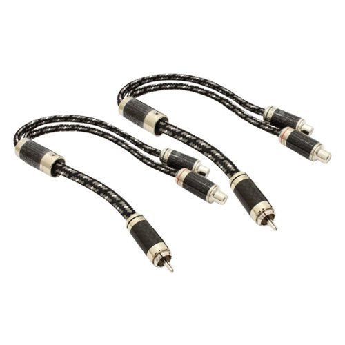 Stinger - 9000 Series 2-Female 1-Male RCA Y-Adapter (Pair) - Black