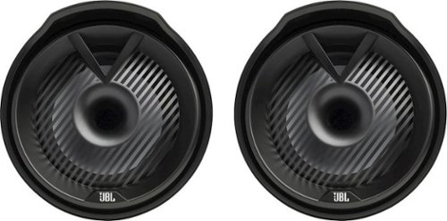 JBL - Tower X 8" 2-Way Marine Speakers with Polypropylene Long-Throw Woofer Cones (Pair) - Black