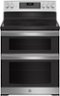 GE - 6.6 Cu. Ft. Freestanding Double Oven Electric Convection Range with Self-Steam Cleaning and No-Preheat Air Fry - Stainless Steel-Front_Standard 