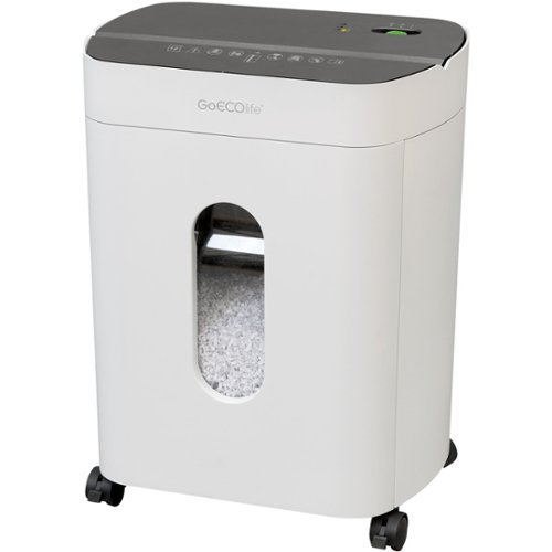 GoECOlife - Premier Edition 12-Sheet Microcut Paper Shredder - White-Front_Standard 