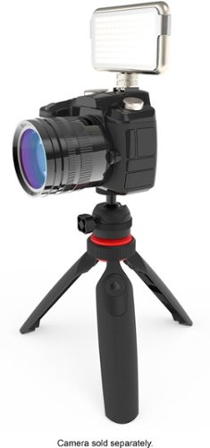 Digipower - The Streamer - 112 LED recargable en cámara y smartphone Compact Video Light 3100K-5500K - Plateado