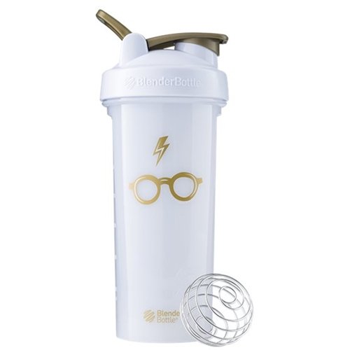 BlenderBottle - Harry Potter Series Pro28 28 oz. Water Bottle/Shaker Cup - Gold/White