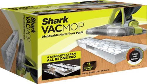 Shark - VACMOP Disposable Hard Floor Vacuum and Mop Pad Refills 16 CT - White