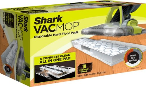 Shark - VACMOP Disposable Hard Floor Vacuum and Mop Pad Refills 10 CT - White