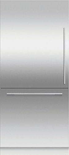 Fisher & Paykel - 36 x 80 in Integrated Single Door Bottom Mount Stainless Steel Door Panel L Hinge (Handles not Included) - Stainless steel