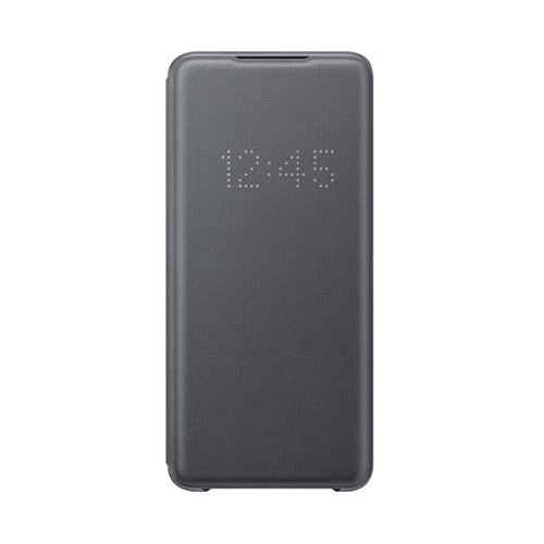 Samsung - Refurbished Excellent - LED Wallet Cover Case for Galaxy S20 Ultra 5G - Gray-Angle_Standard 