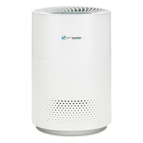GermGuardian - 13.5-inch Air Purifier with 360-Degree True HEPA Pure Filter and Timer for 105 Sq. Ft. Rooms - White