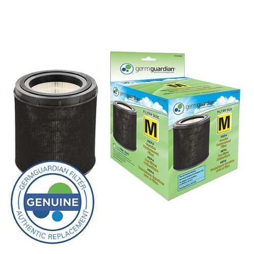 Genuine HEPA Pure Replacement Filter M for GermGuardian Air Purifier Models AC4700BDLX and AC4700DLX - Black/White