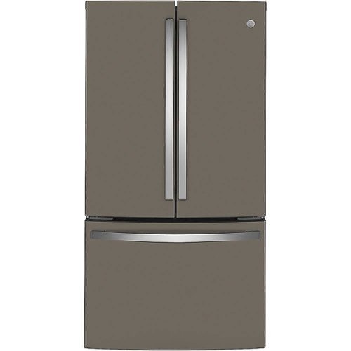 GE - 23.1 Cu. Ft. French Door Counter-Depth Refrigerator - Slate