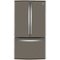 GE - 23.1 Cu. Ft. French Door Counter-Depth Refrigerator with TwinChill Evaporators - Slate-Front_Standard