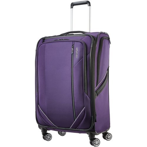 American Tourister - 24" Expandable Spinner Suitcase - Purple