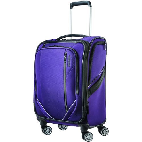 American Tourister - 20" Expandable Spinner Suitcase - Purple