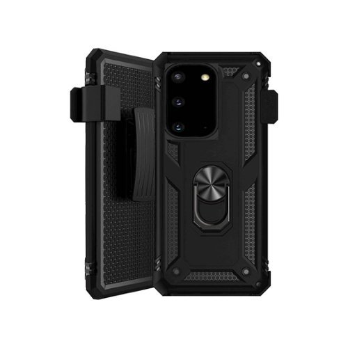 SaharaCase - Military Series Kickstand Case for Samsung Galaxy S20 and S20 5G - Black