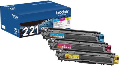 Brother - TN221 3PK 3-Pack Standard-Yield Toner Cartridges - Cyan/Magenta/Yellow